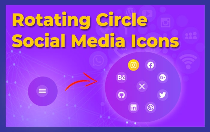 Rotating Circle Social Media Icons