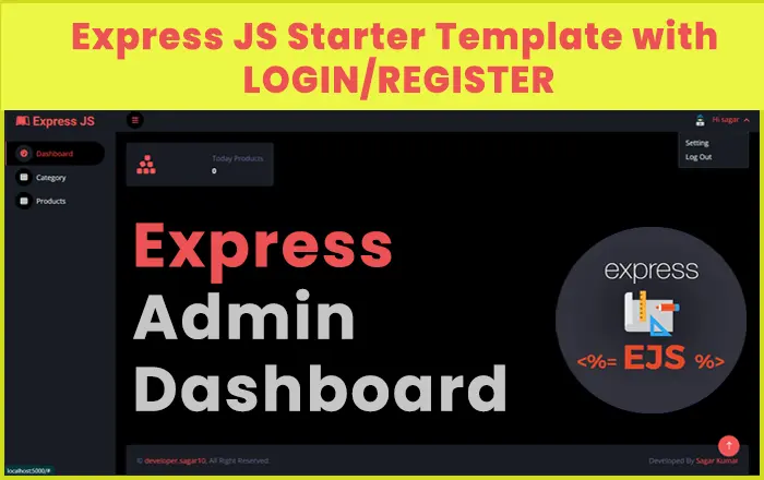 Node JS Express Dashboard | Express Admin Template